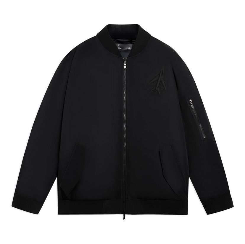 Bomberjakke Li-Ning Counterflow Graphic Bomber Jacket Sort | AYMS407-5