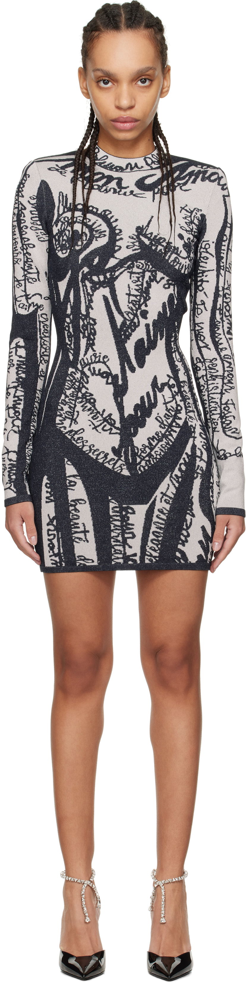 Kjole Balmain Balmain Body Motif Minidress Flerfarvet | EF1R8739KH94