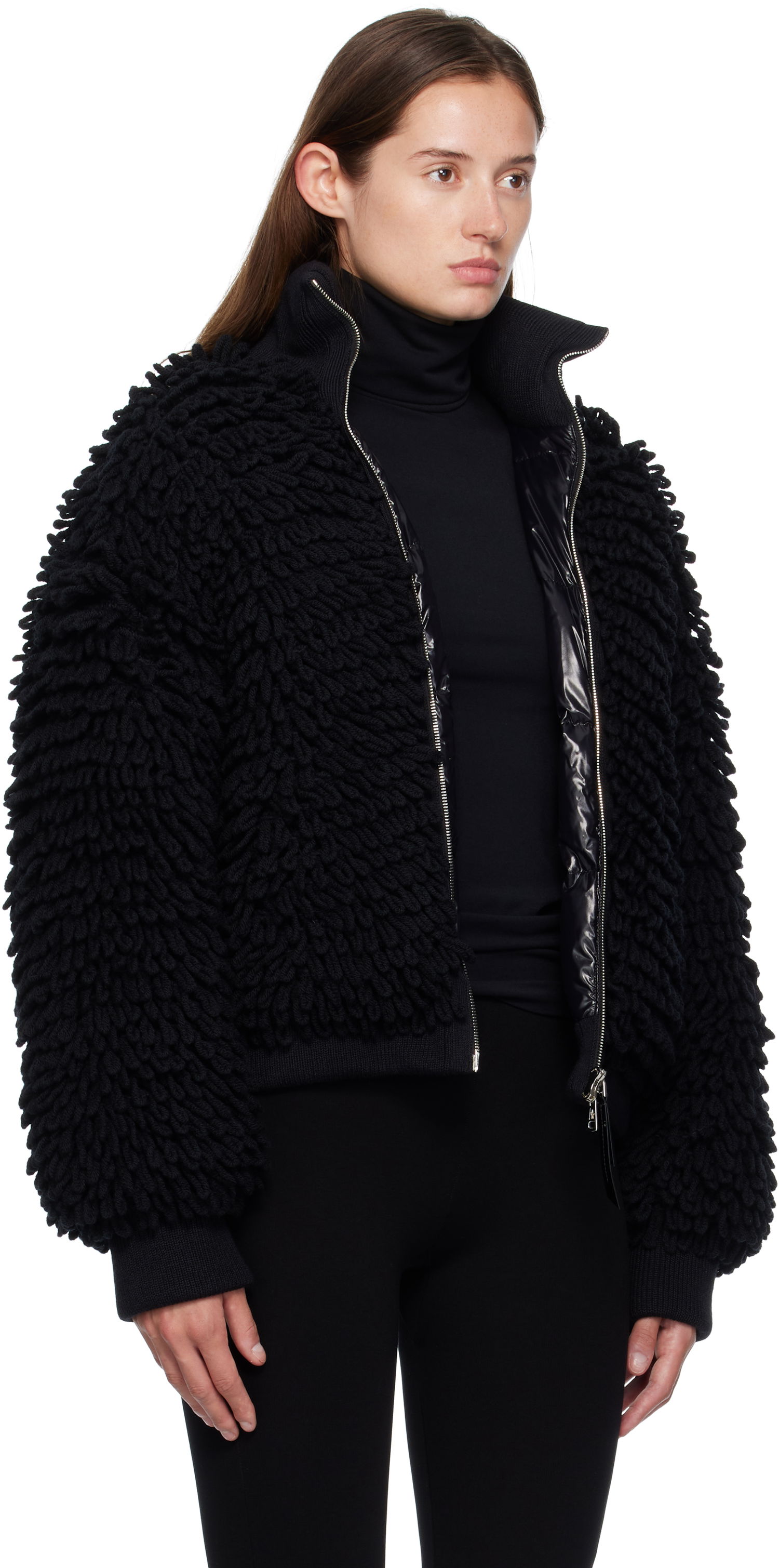 Jakke Moncler EE72 Cardigan Down Jacket Sort | K24039B00004M6567, 1