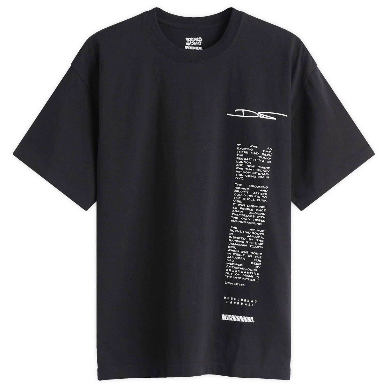 T-shirt Neighborhood Neighborhood x Rebel Dread Hardware T-Shirt Sort | 242PCDRN-ST02S-BLK, 1
