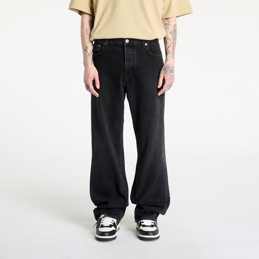 Jeans Off-White Off-White Diag Outl Relaxed Jeans 32 Sort | OMYA18JS25DEN0051350
