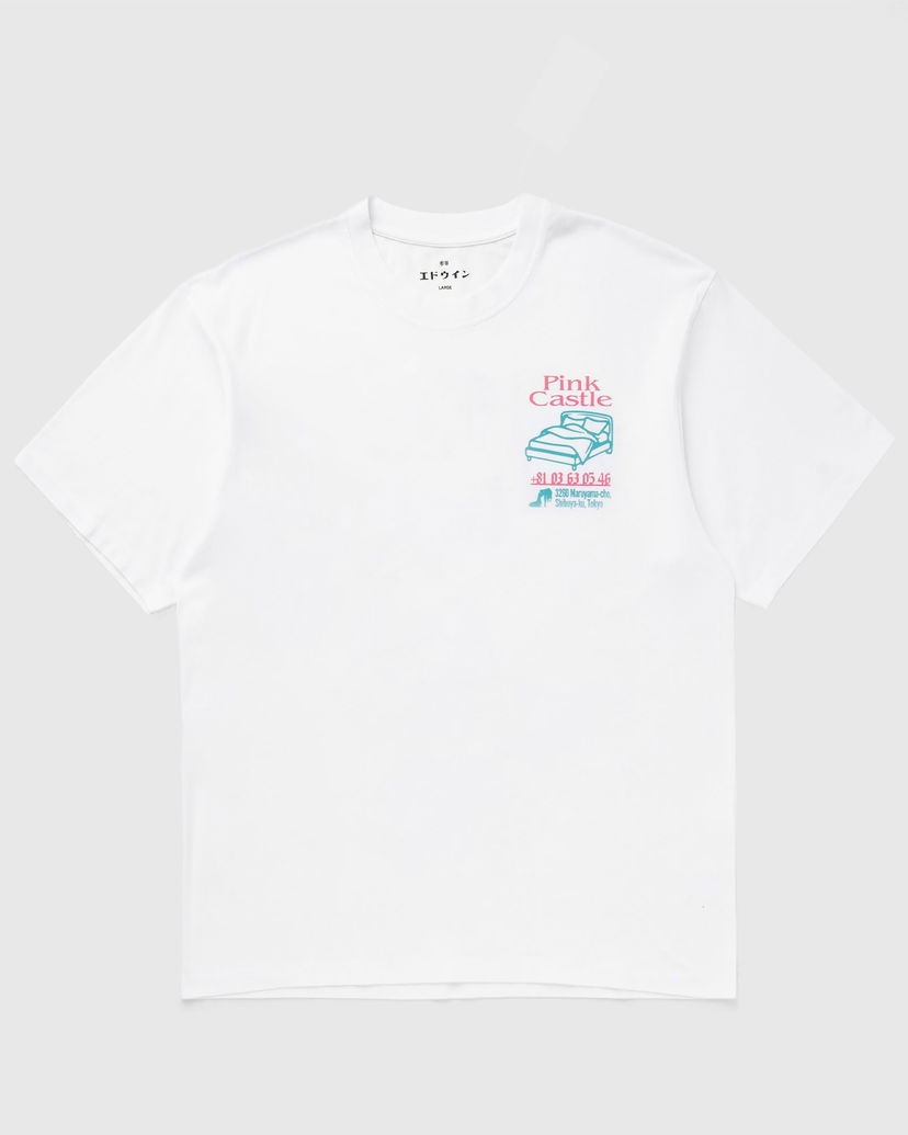 T-shirt EDWIN Pink Castle Graphic T-Shirt Hvid | I036397-0267