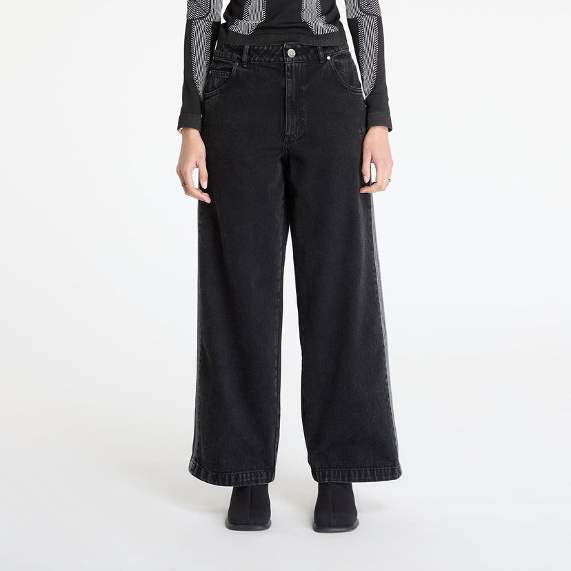 Jeans adidas Originals Adicolor Denim 3-Stripes Track Pants 25/32 Sort | JD3109