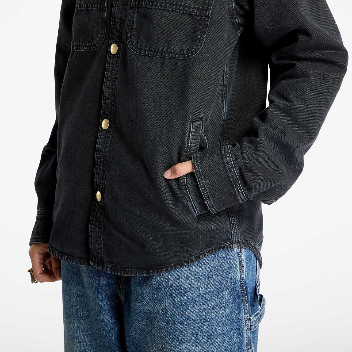 Skjorte Carhartt WIP Conro Shirt Jacket Sort | I033767.894J, 1