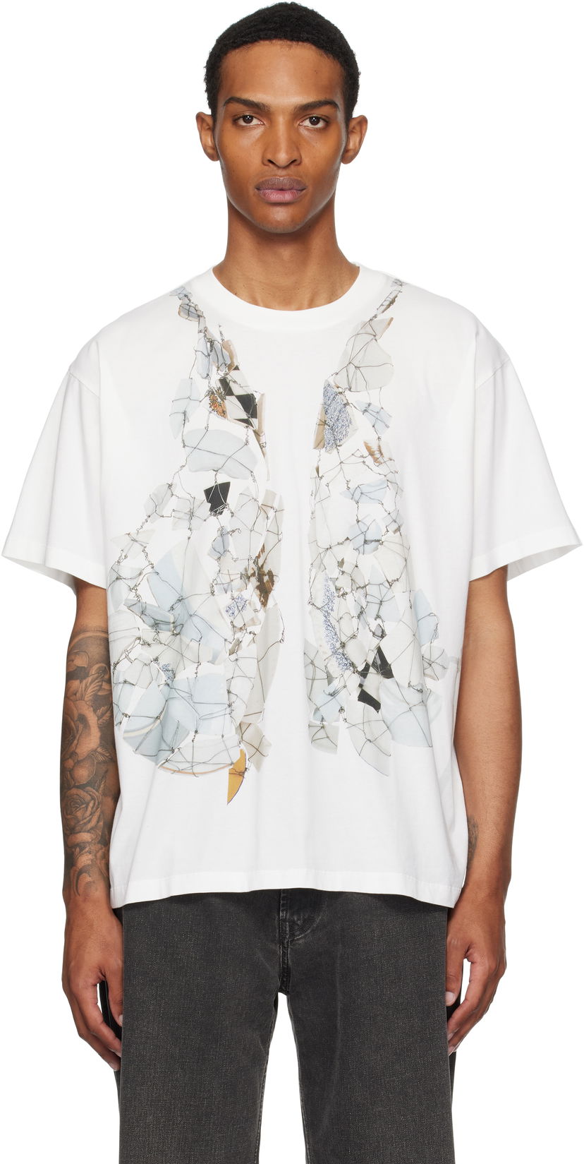 T-shirt Maison Margiela MM6 Maison Margiela Printed T-Shirt Hvid | SH0GC0056 S24312