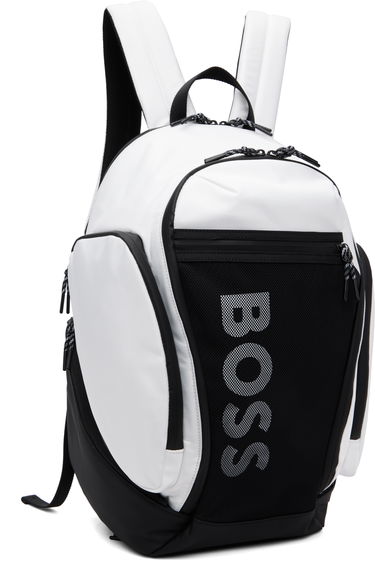 Rygsæk BOSS Mesh Front Pocket Logo Backpack Hvid | 50548090, 1