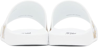 Tilbehør Versace Versace Jeans Couture Outline Barocco Pool Slides Hvid | E78VA3SQ3_EZS365, 1