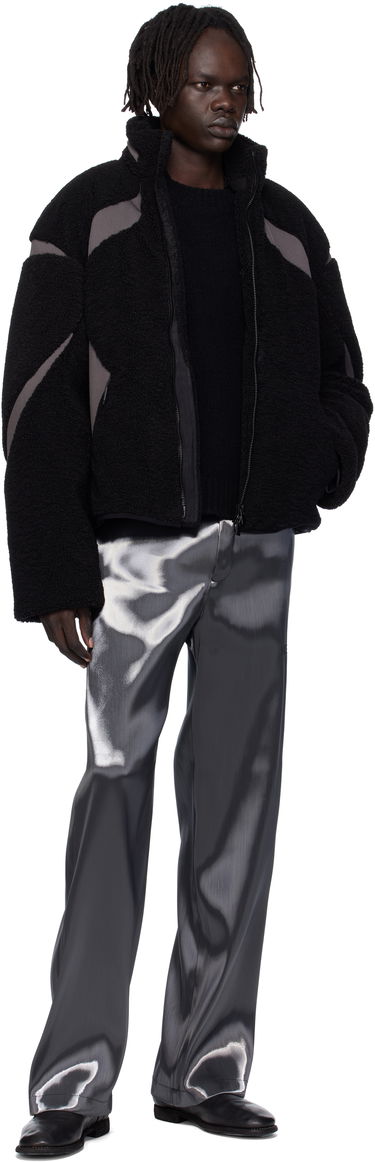 Jakke HELIOT EMIL Custo Fleece Jacket Sort | AW25_M_02_139_BLK01_CO, 4