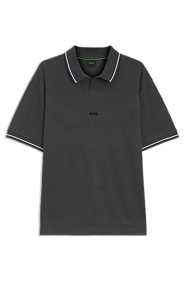 Polo skjorte BOSS Relaxed Fit Mesh Polo Shirt Grå | 50544187, 0