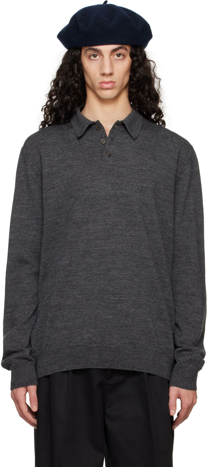 Sweater Maison Margiela Maison Margiela Wool Polo Grå | S50GL0061 M13098
