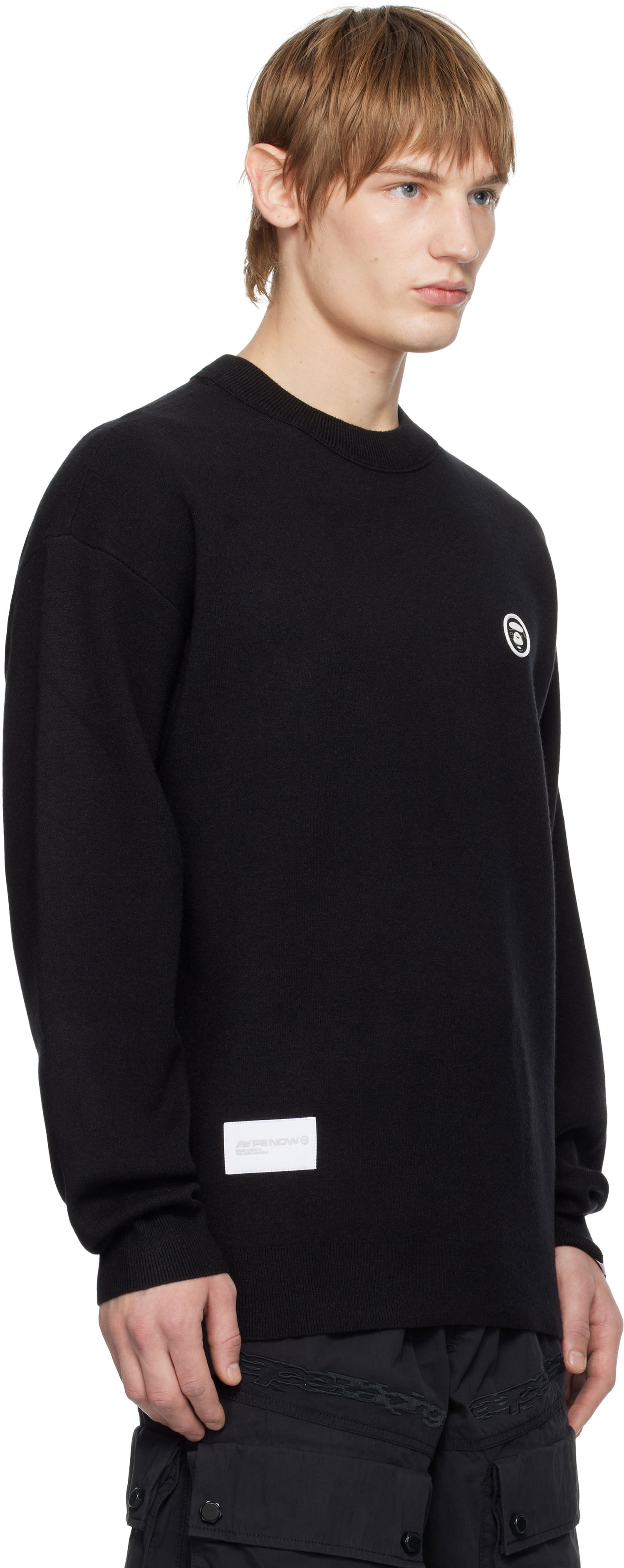 Sweater AAPE by A Bathing Ape AAPE by A Bathing Ape AAPE NOW Knit Sweater Sort | AAPKNMB333XXNBKX, 1