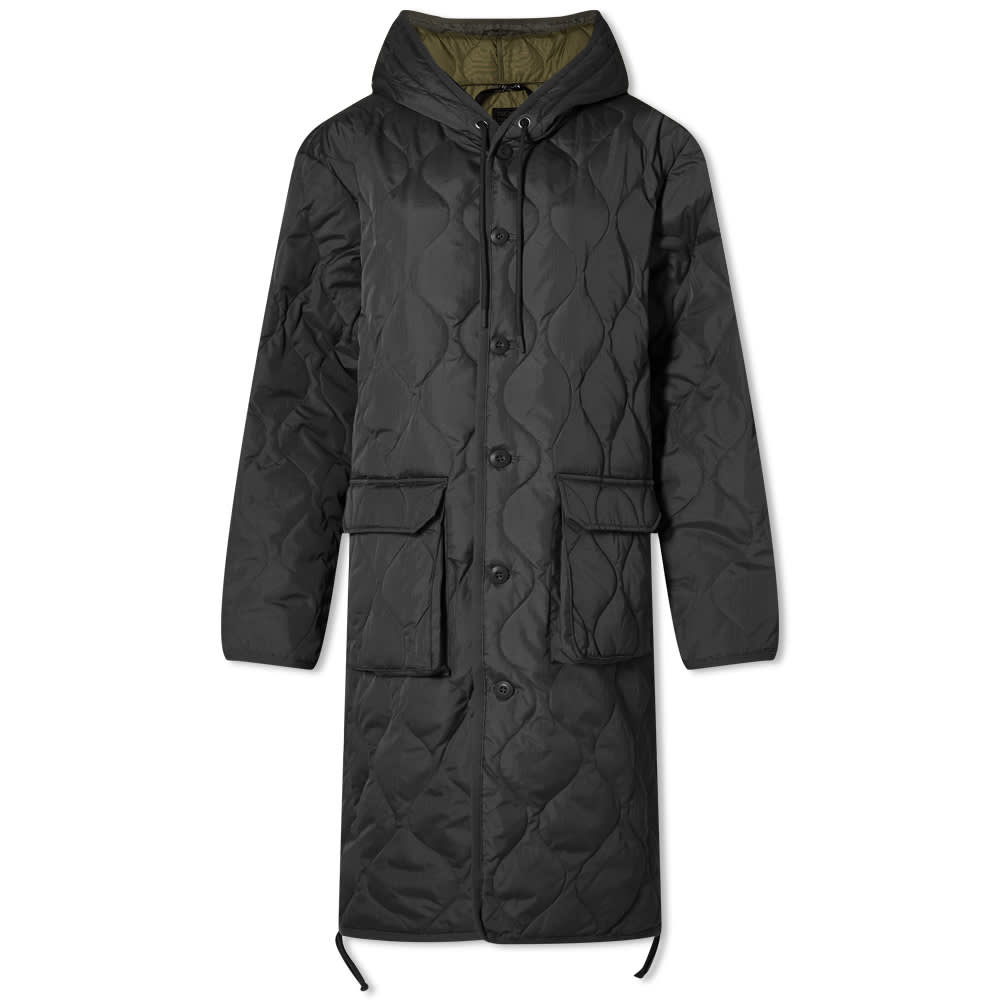 Frakker TAION Hood Down Coat Sort | TAION-106BML-LONG-BLK, 0
