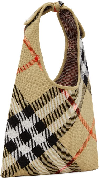 Håndtaske Burberry Burberry Check Tie Knit Tote Beige | 8110029, 1