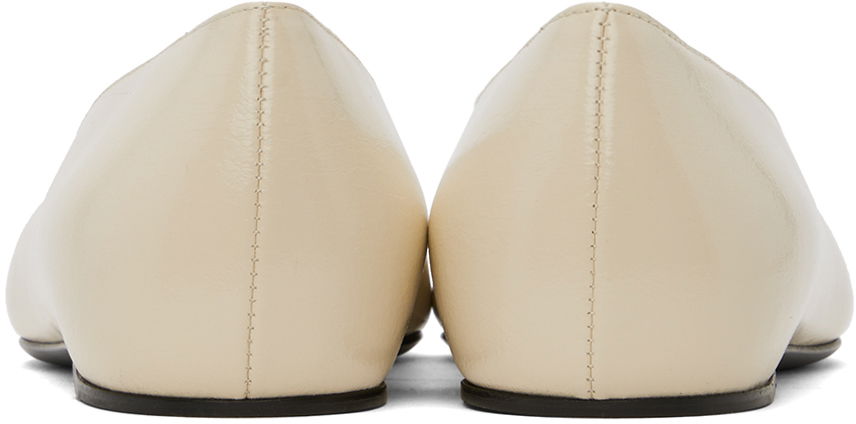 Tøj TOTEME TOTEME Asymmetric Ballerina Flats Beige | 241-WAS990-LE0046, 1