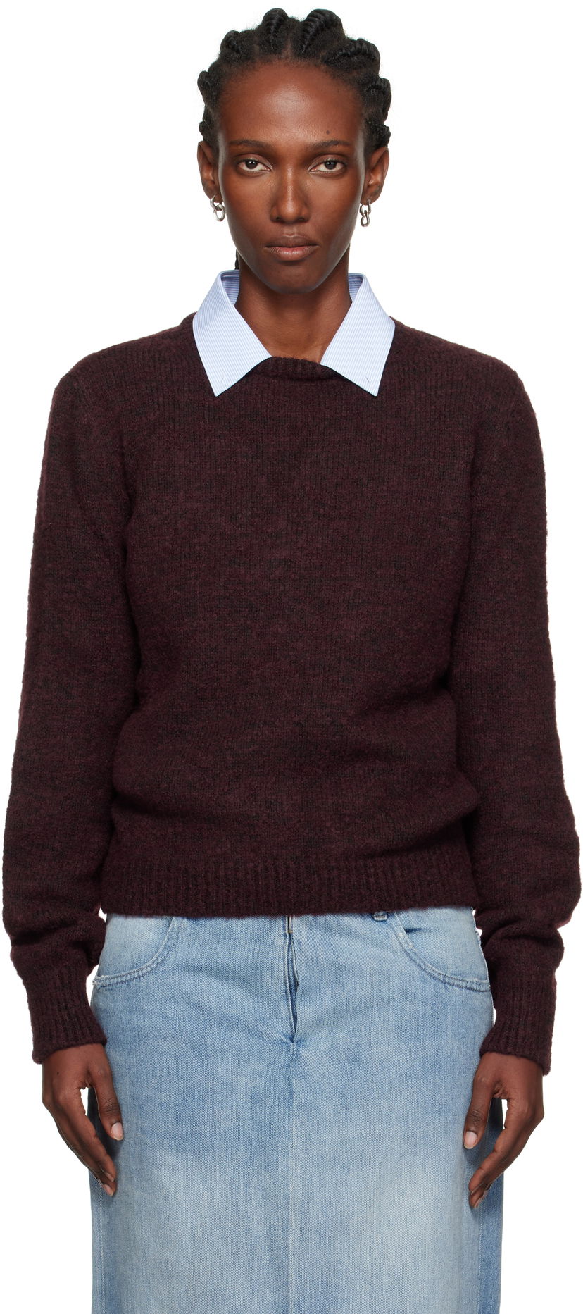 Sweater Maison Margiela Maison Margiela Crewneck Sweater Bourgogne | S51HL0026 M13154