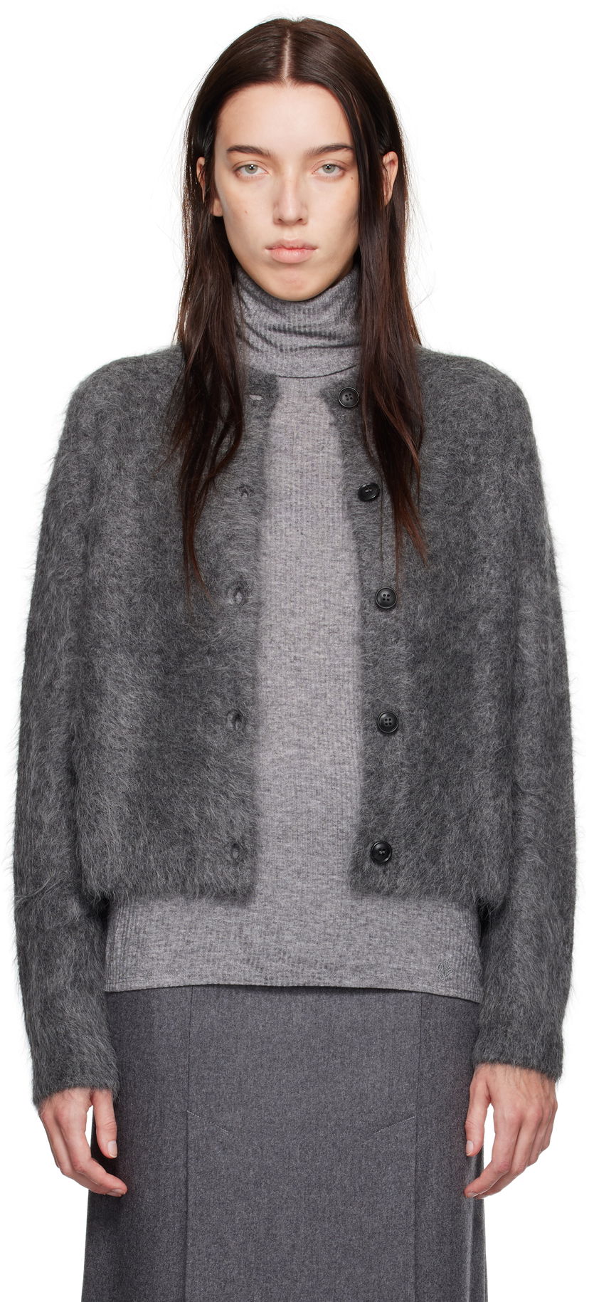 Sweater Loulou de Saison Loulou de Saison Arsen Cardigan Grå | ARSEN