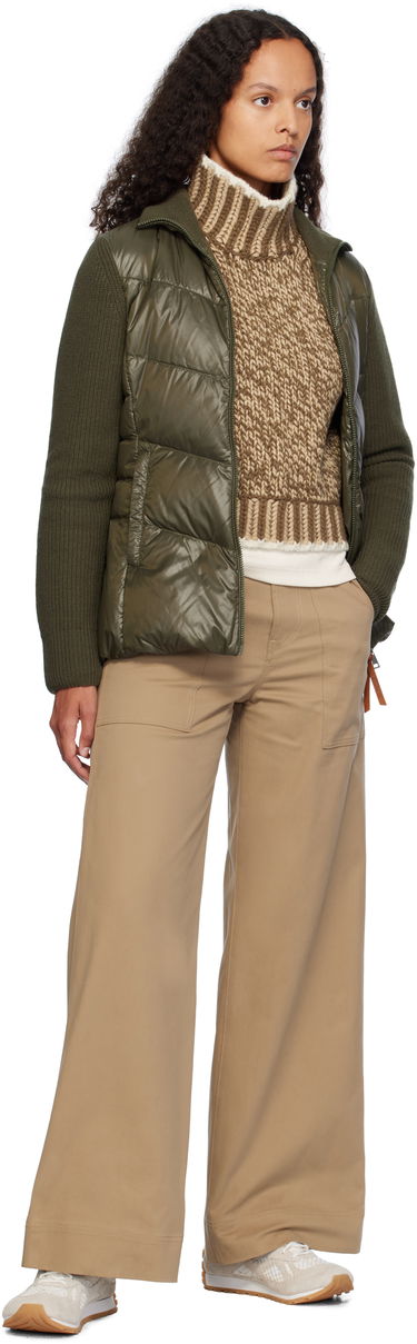 Puffer jakke Moncler Moncler Padded Wool Zip-Up Down Cardigan Grøn | J20939B00041M1241, 4