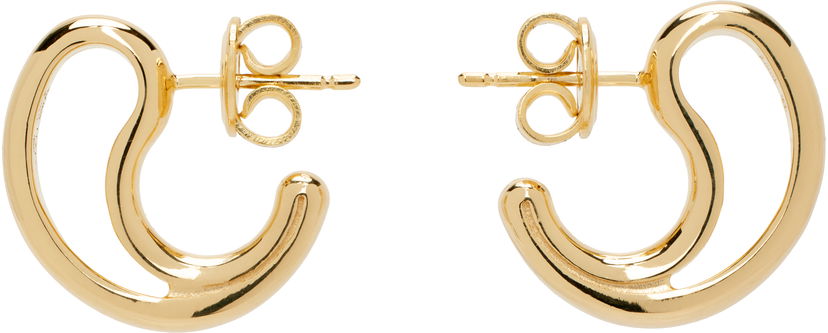 Øreringe Bottega Veneta Small Frills Gold Earrings Gul | 804846 VAHU0