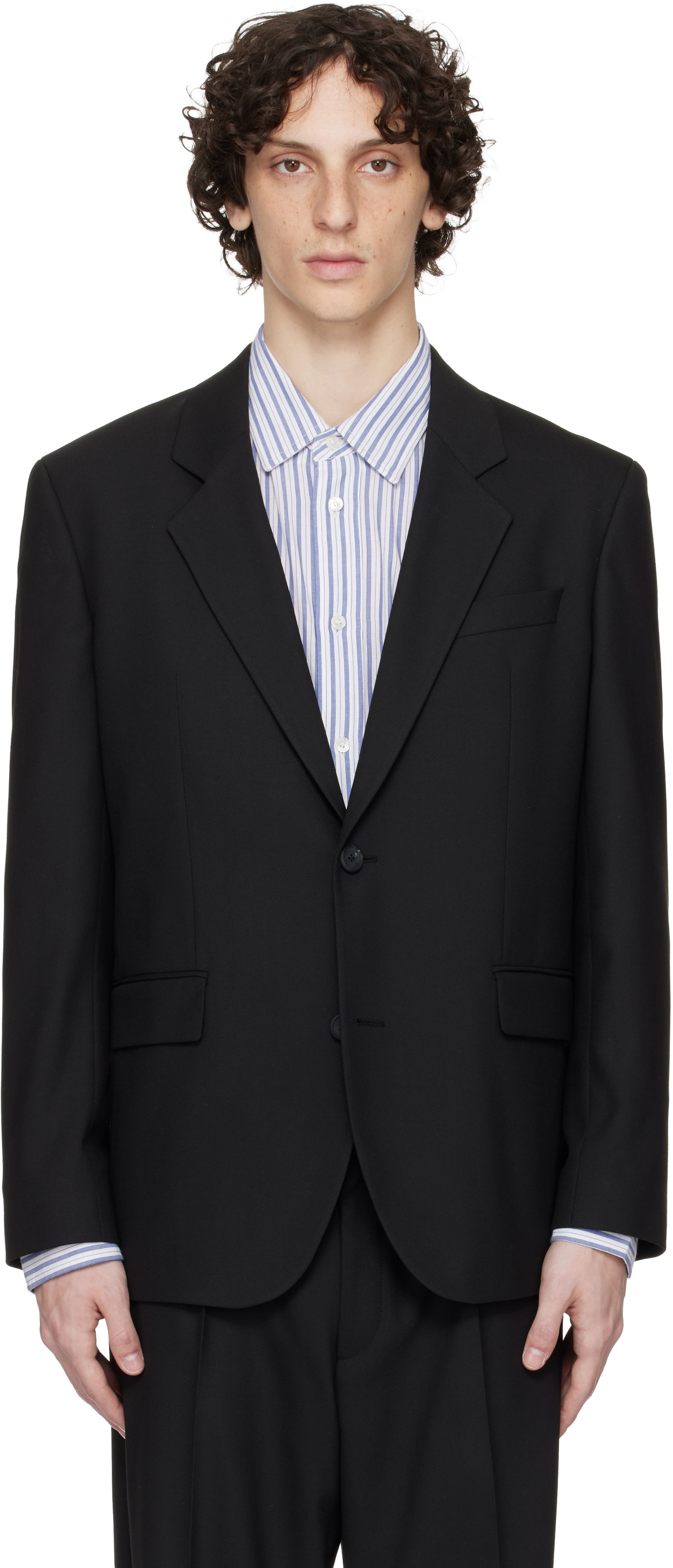 Jakke BOSS Hugo Cavalry Twill Blazer Sort | 50544622, 0