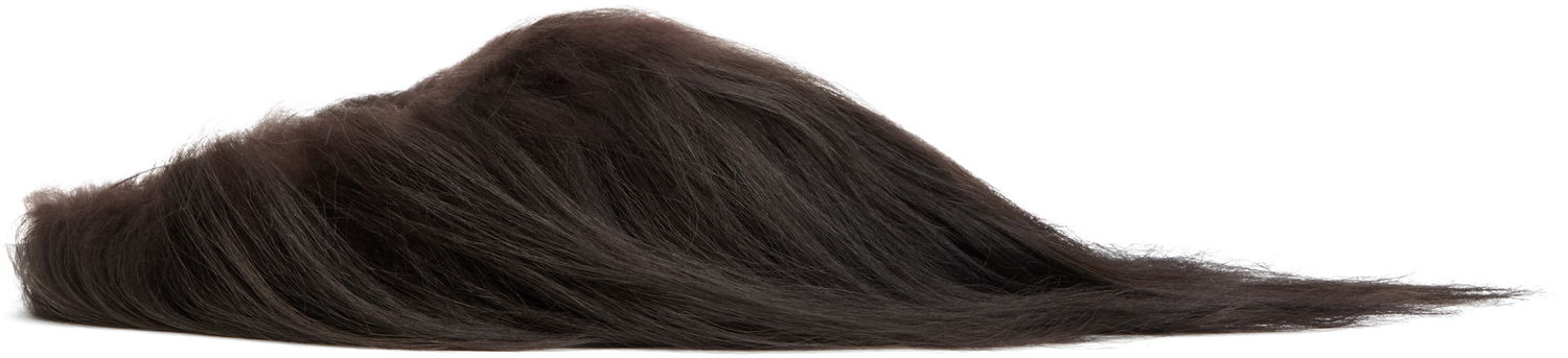 Sneakers og sko Marni Long Hair Fur Slippers Brun | SBMR000600 P4620, 0