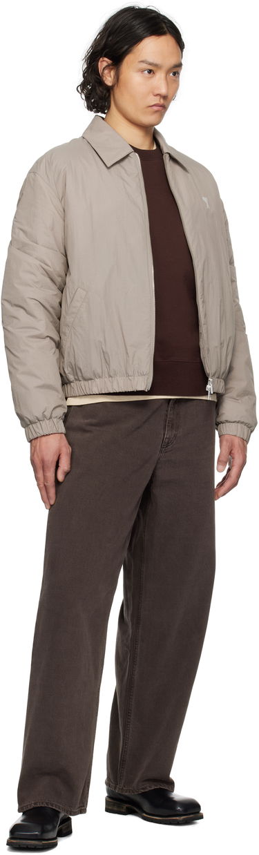 Bomberjakke AMI AMI de Coeur Zipped Jacket Grå | HJK041.PA0009, 3