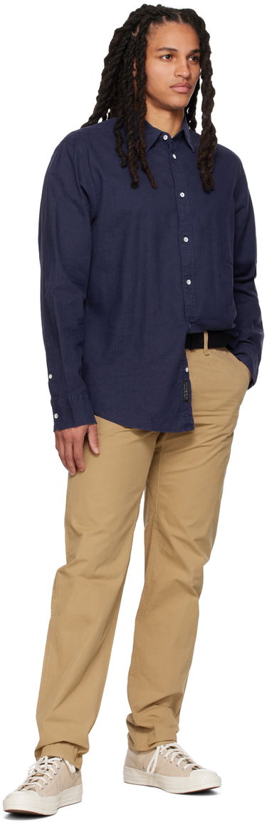 Skjorte rag & bone Rag & Bone Gus Button-Down Shirt Mørkeblå | MBW23PA440CHML, 3