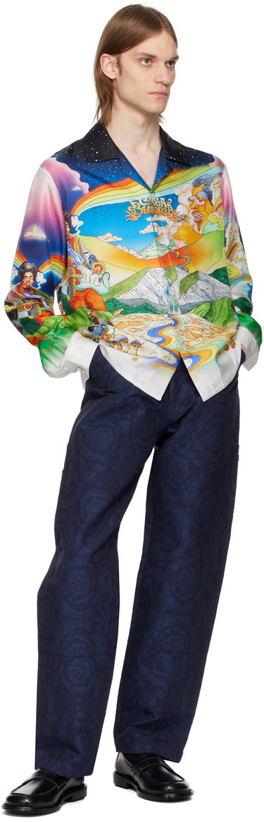 Skjorte Casablanca Casablanca 'La Musique' Print Silk Shirt Flerfarvet | U-MS25-SH-006-07, 3