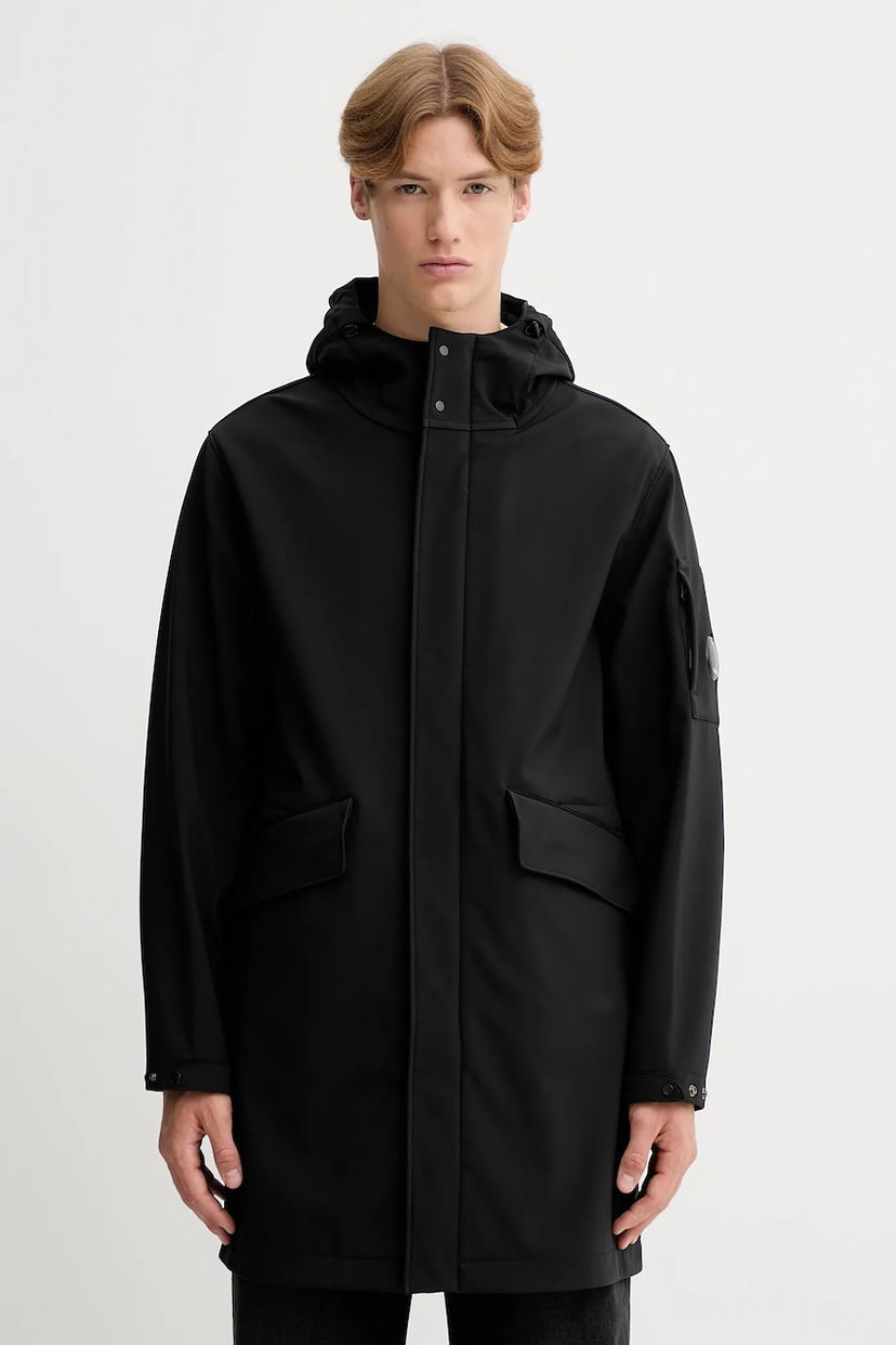 Parka C.P. Company C.P. Company Hooded Soft Shell Parka Sort | 19CMOW004A006097A