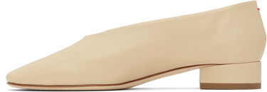 Tøj Aeyde Aeyde Delia Leather Ballerina Flats Beige | A11-FL-GLVR25BL18-FW24-957-007, 2