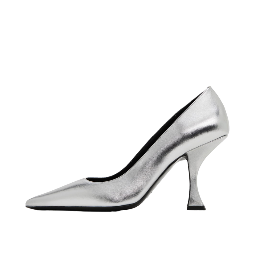 Sneakers og sko BY FAR Metallic Leather Pointed-Toe Pumps Metalisk | 23PFVIVSVA