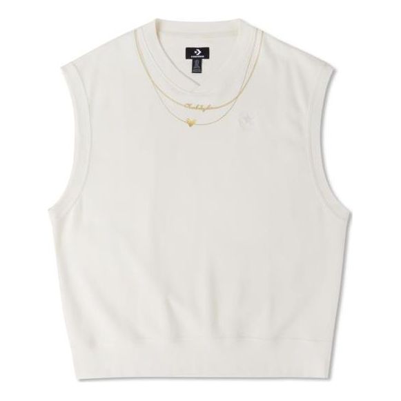 Sweater Converse Radiating Love Vest Hvid | 10025499-A02, 0