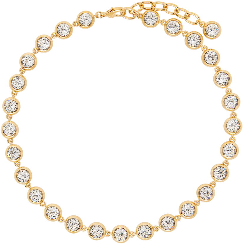 Halskæde Amina Muaddi Crystal Tennis Necklace Metalisk | IRIS NECKLACE