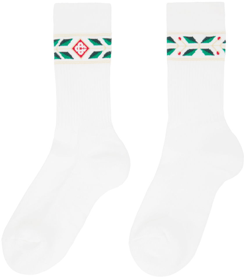 Sokker Casablanca Laurel Sport Socks Hvid | APS24-ACC-010-03, 1