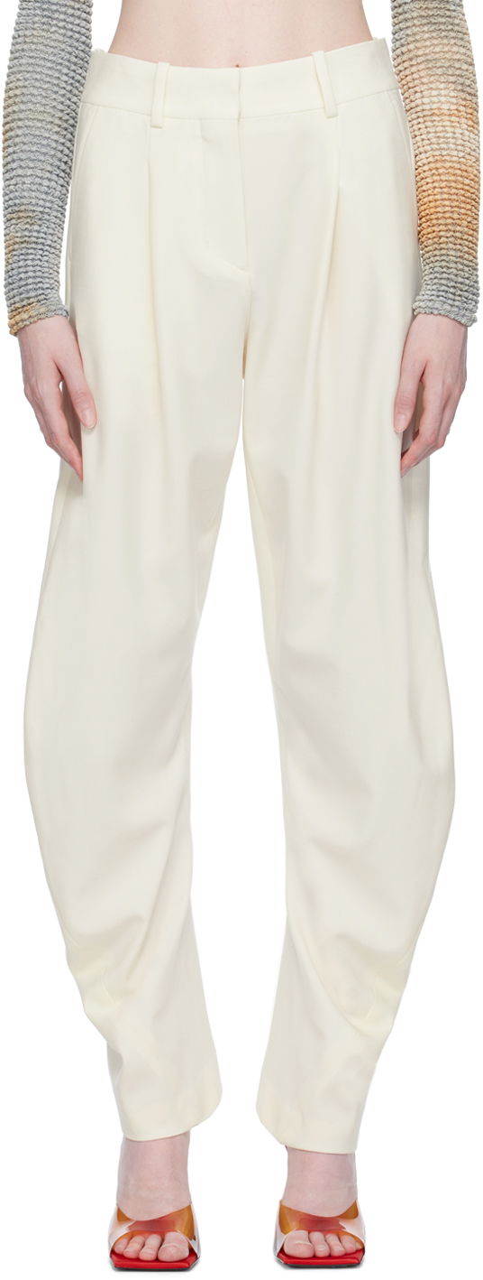 Bukser Off-White Banana Trousers Hvid | OWCO004S23FAB0020404