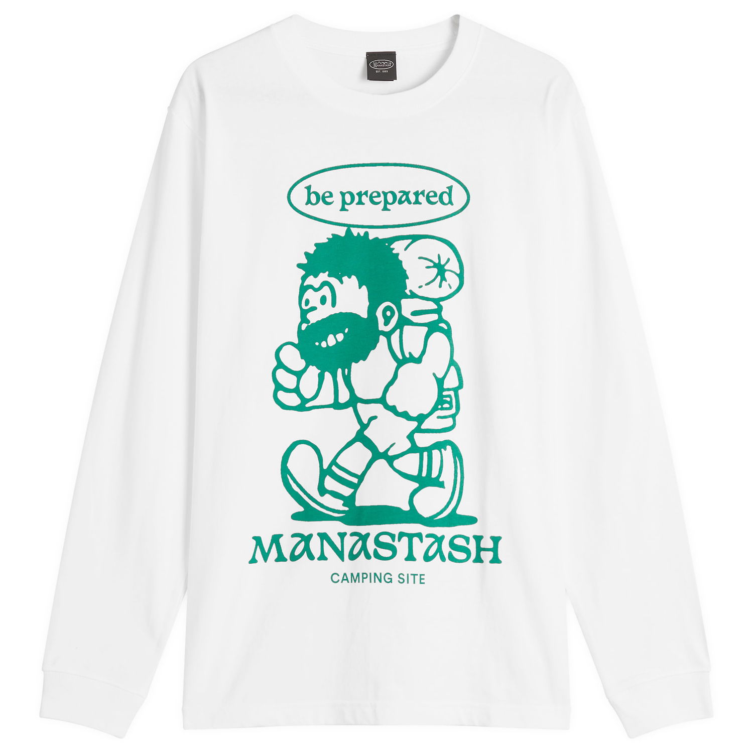 T-shirt Manastash Long Sleeve Be Prepared T-Shirt, Size Large Hvid | 7925130014-030, 1