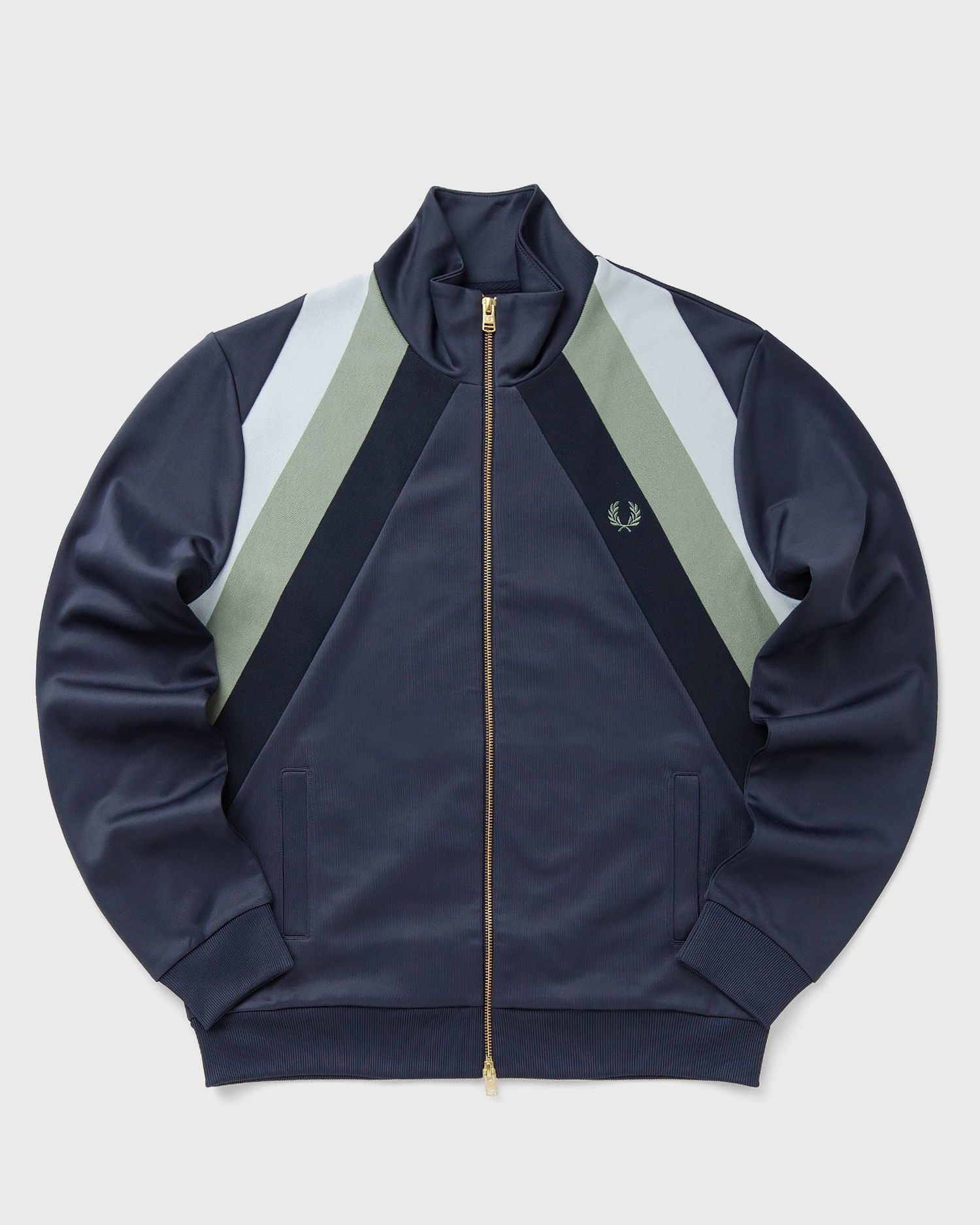 Jakke Fred Perry Striped Panel Track Jacket Mørkeblå | J1320-738, 0