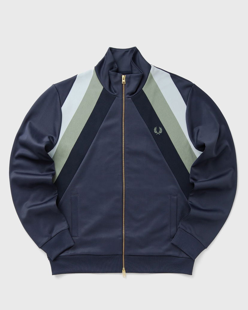 Jakke Fred Perry Striped Panel Track Jacket Mørkeblå | J1320-738