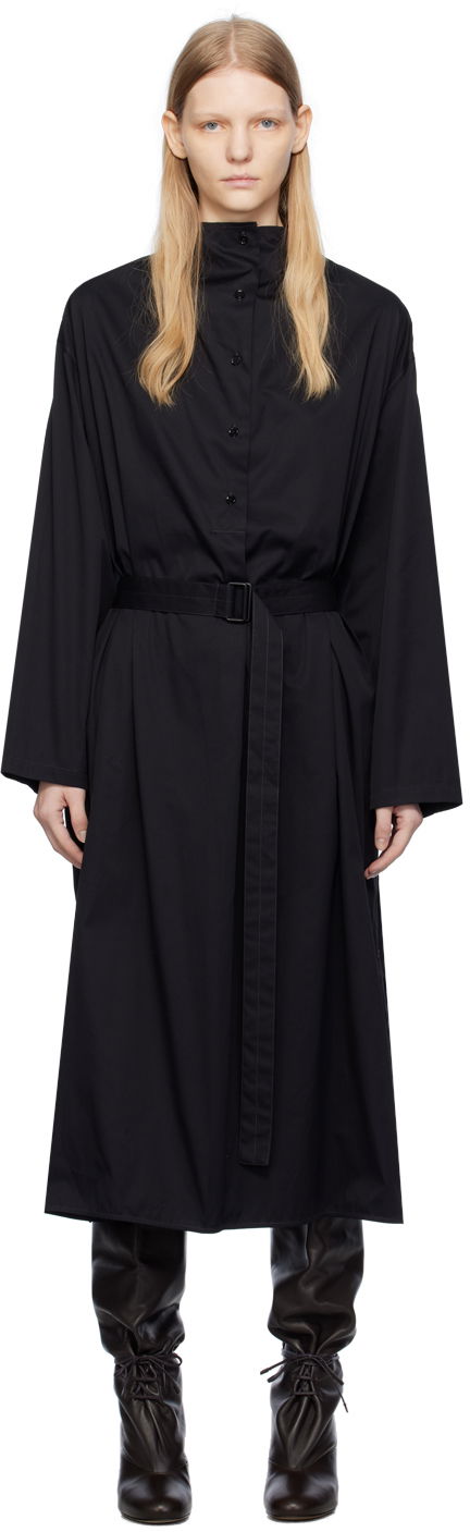 Skjorte LEMAIRE LEMAIRE Housse Midi Dress Sort | DR1040 LF824