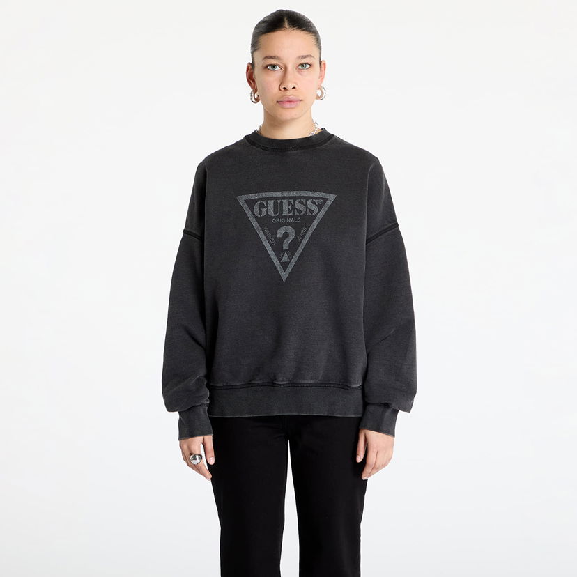 Sweater GUESS Guess Originals Vintage Triangle Sweatshirt Sort | W5RQ14K68I1-JTMU