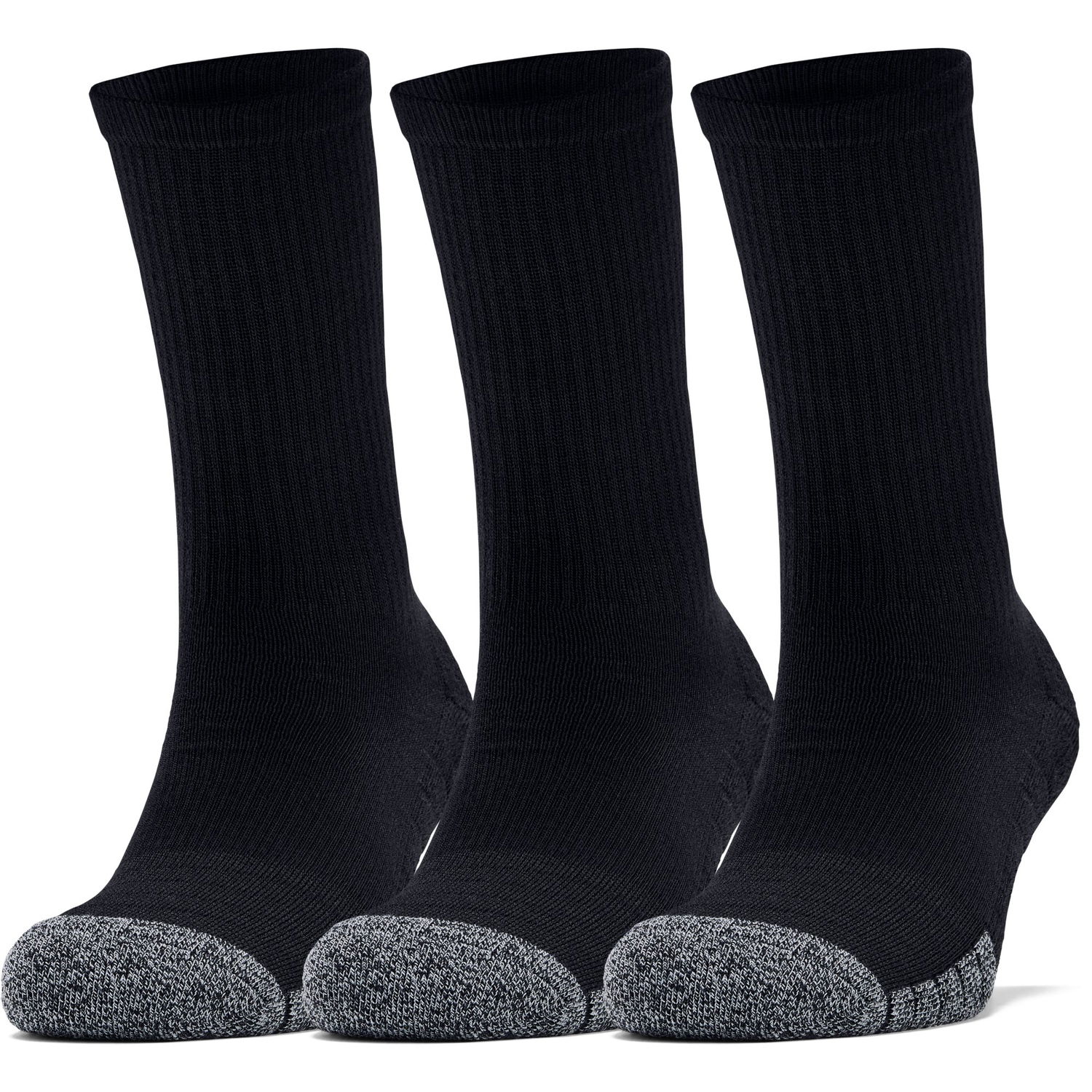 Sokker Under Armour HeatGear Crew 3-pack Sort | 1346751-001, 1