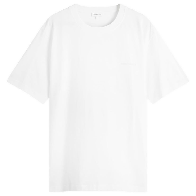 T-shirt NORSE PROJECTS Norse Projects Johannes Logo Print T-Shirt, Size Large Hvid | N01-0684-0001