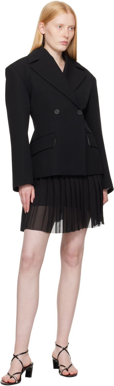 Nederdel AMI AMI Paris Pleated Miniskirt Sort | FSK153.PL0027, 3