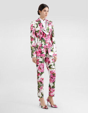 Jakke Dolce & Gabbana Dolce & Gabbana Turlington Peony Print Jacquard Jacket Flerfarvet | F29UCTFSFN9HA5KR, 1