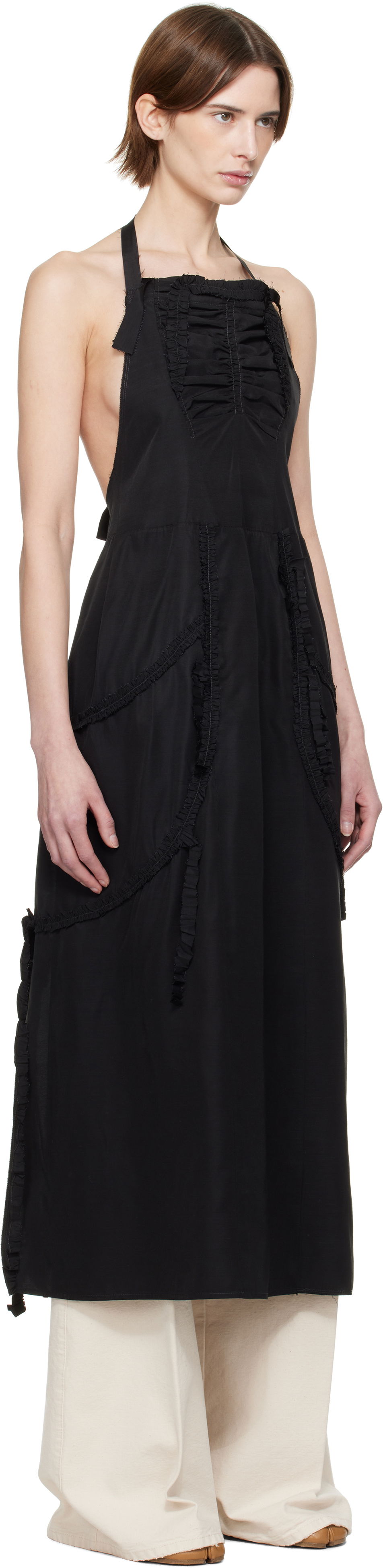Kjole Maison Margiela Maison Margiela Apron Midi Dress Sort | S51TH0091 M35381, 1