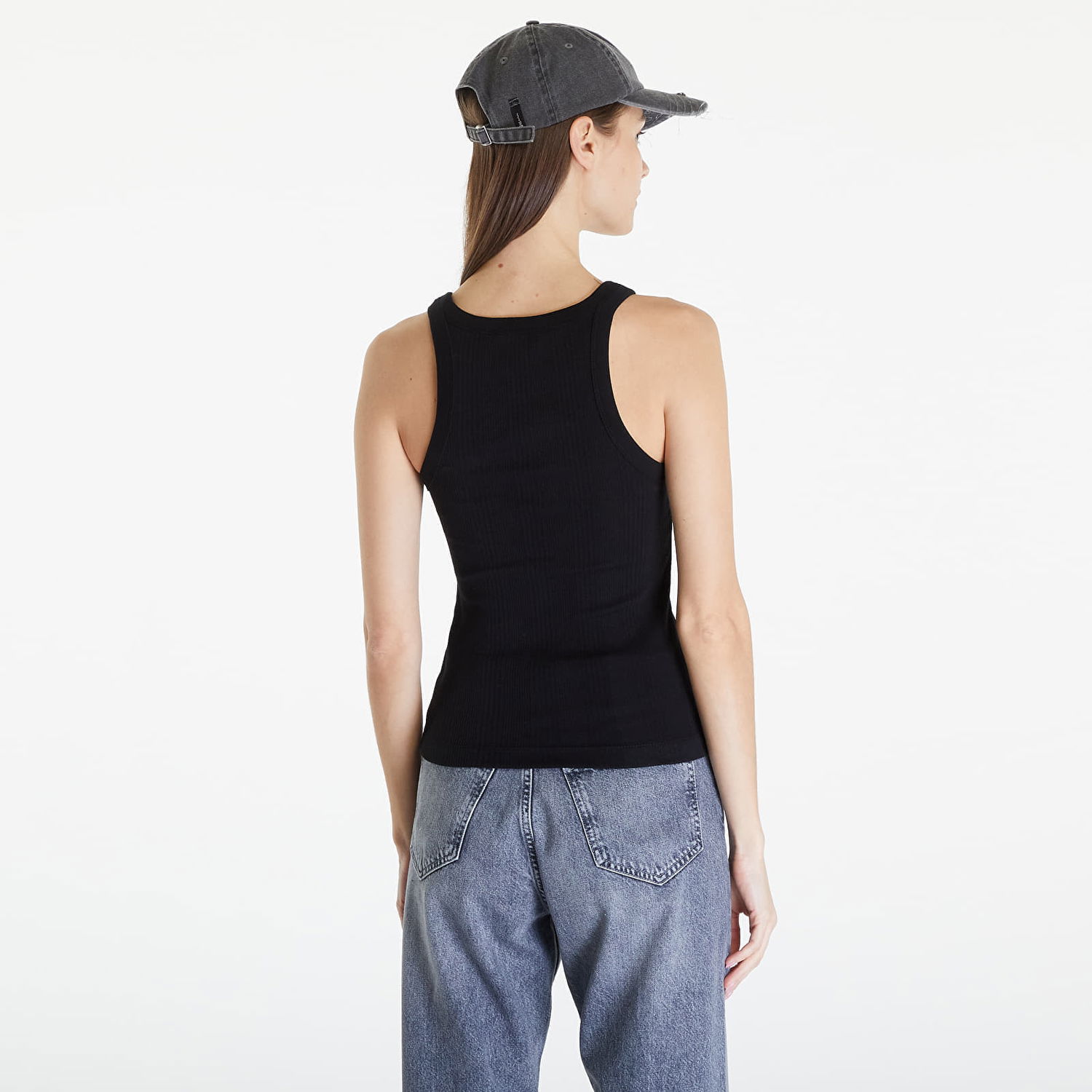 Tanktop CALVIN KLEIN Jeans Variegated Rib Woven Tank Top Black Sort | J20J223104 BEH, 1
