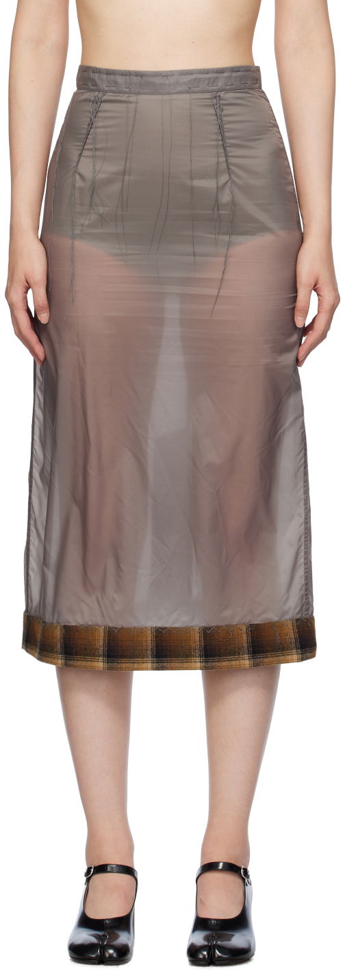 Nederdel Maison Margiela Trim Midi Skirt Grå | S51ME0013 S54847, 0