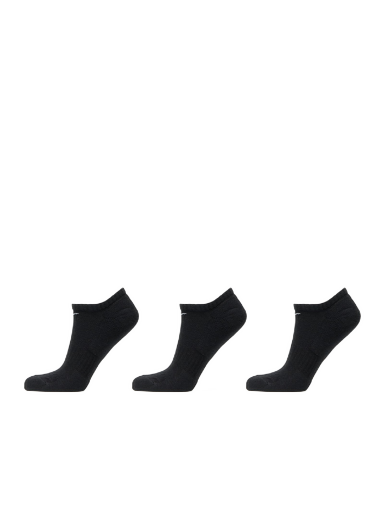 Undertøj og sokker Nike No-Show Socks 3-Pack Sort | SX7673-010