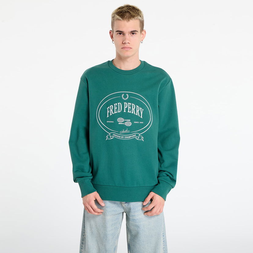 Sweatshirt Fred Perry Fred Perry Chosen By Champions Sweatshirt Grøn | M1605 Z18