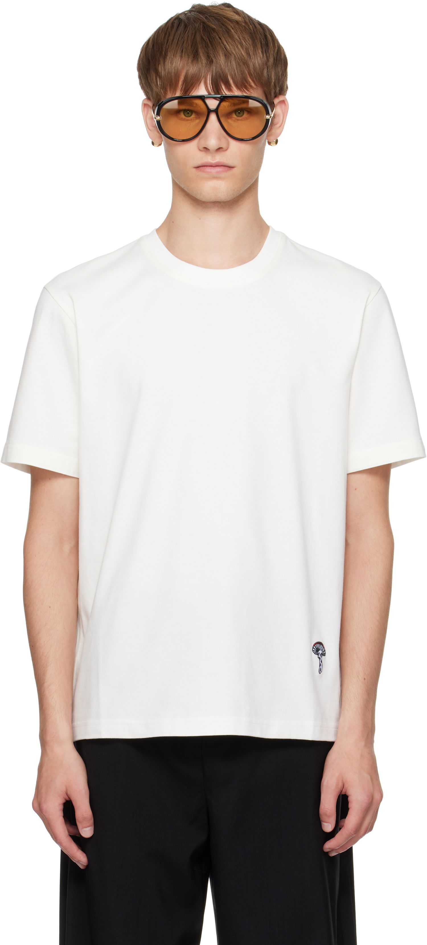 T-shirt Bottega Veneta Bottega Veneta Cotton T-Shirt with Small Logo Hvid | 838959V4N509071, 0