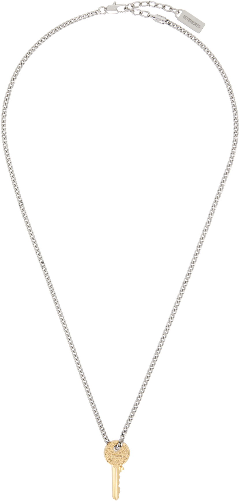 Halskæde VETEMENTS Vetements Silver-Tone & Gold-Tone Key Pendant Necklace Metalisk | UH76NE760GS